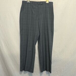 B-270 Kim Rogers Gray & Black Plaid Dress Pants Trousers Size‎ 12P